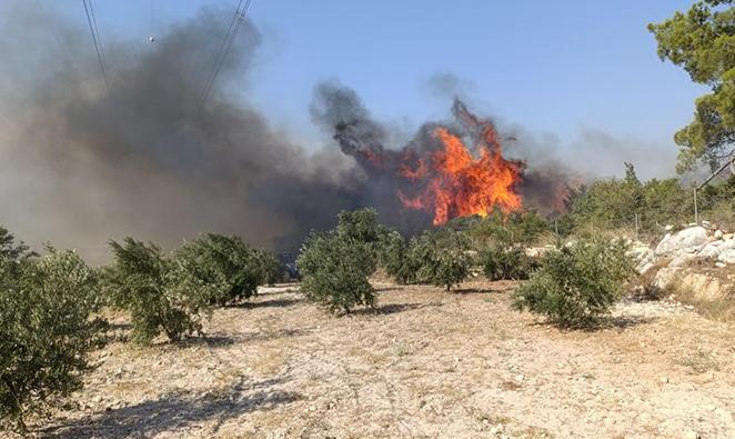 Mersin’deki orman yangını nedeniyle 4 mahalle boşaltıldı