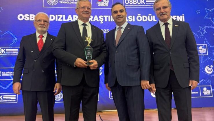 Mersin OSB’ye ‘En çok katkı veren OSB’ ödülü